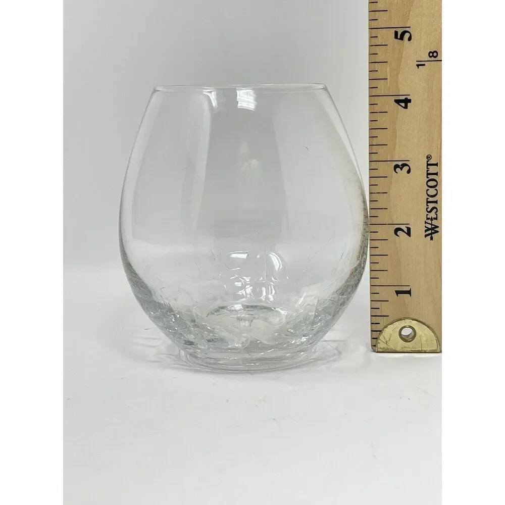 Pier 1 One Imports Stemless Wine Crackle Glass Clear Colorless Replacement